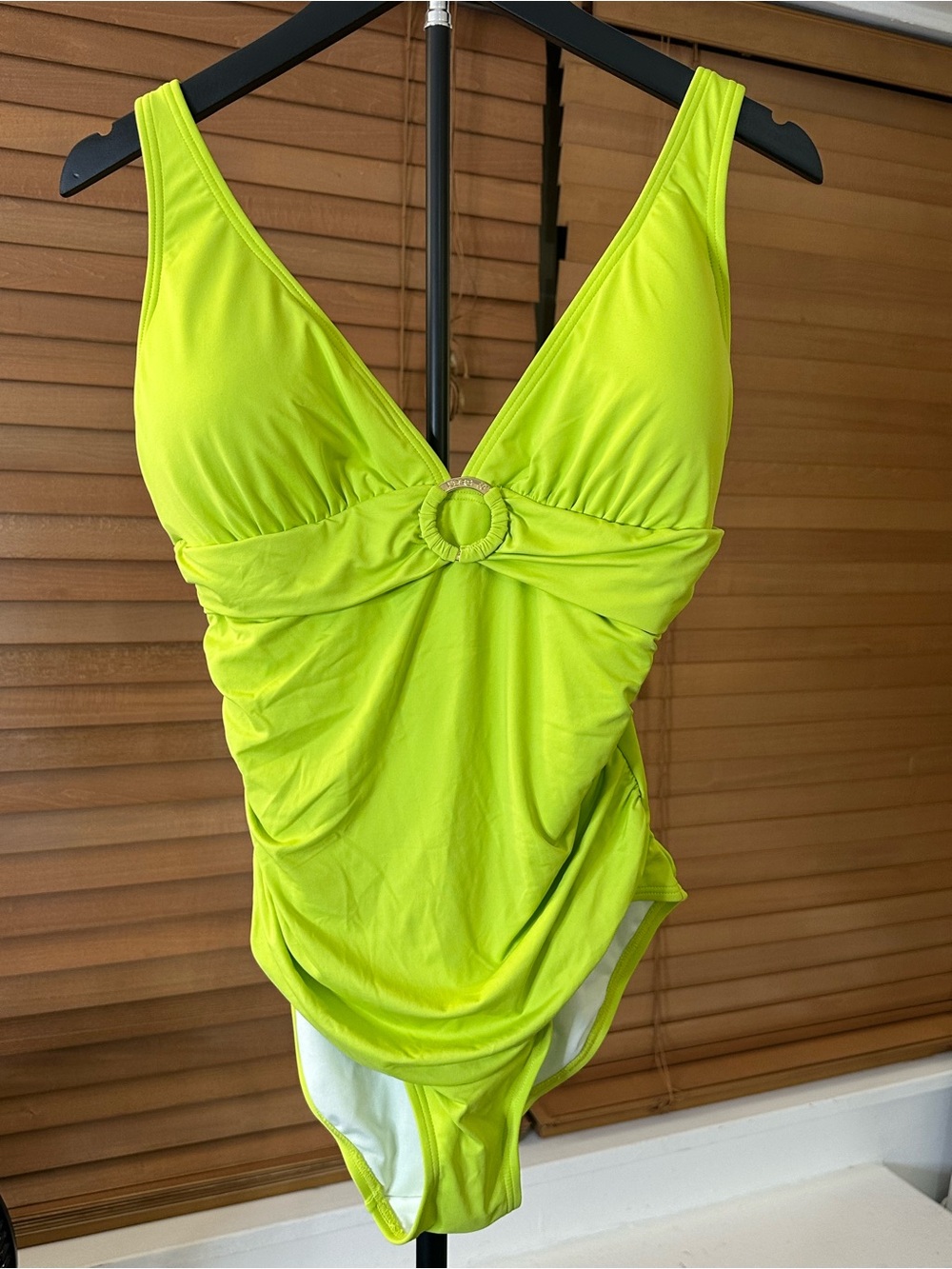 Michael Kors Neon Lime One Piece Swimsuit NWT Size 12 - Picture 2 of 5